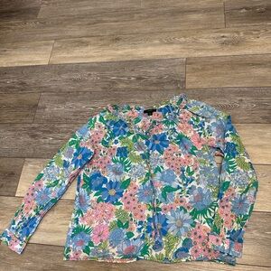 J.Crew Tie-front ruffle top in fairy floral